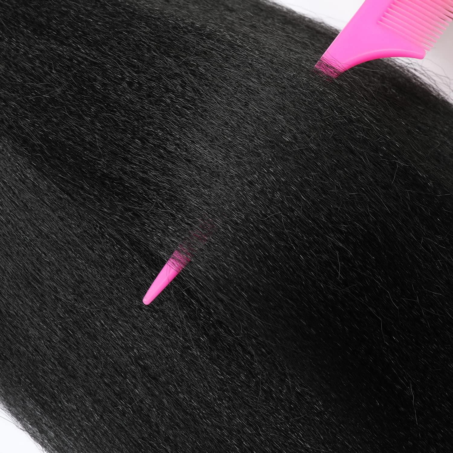 imageBraiding Hair Pre Stretched 24 inch 8 Packs Natural Black Easy Braid Synthetic Professional Soft Yaki TextureNo Itch Hot Water Setting Hair Extensions for Braids 24in1B1B