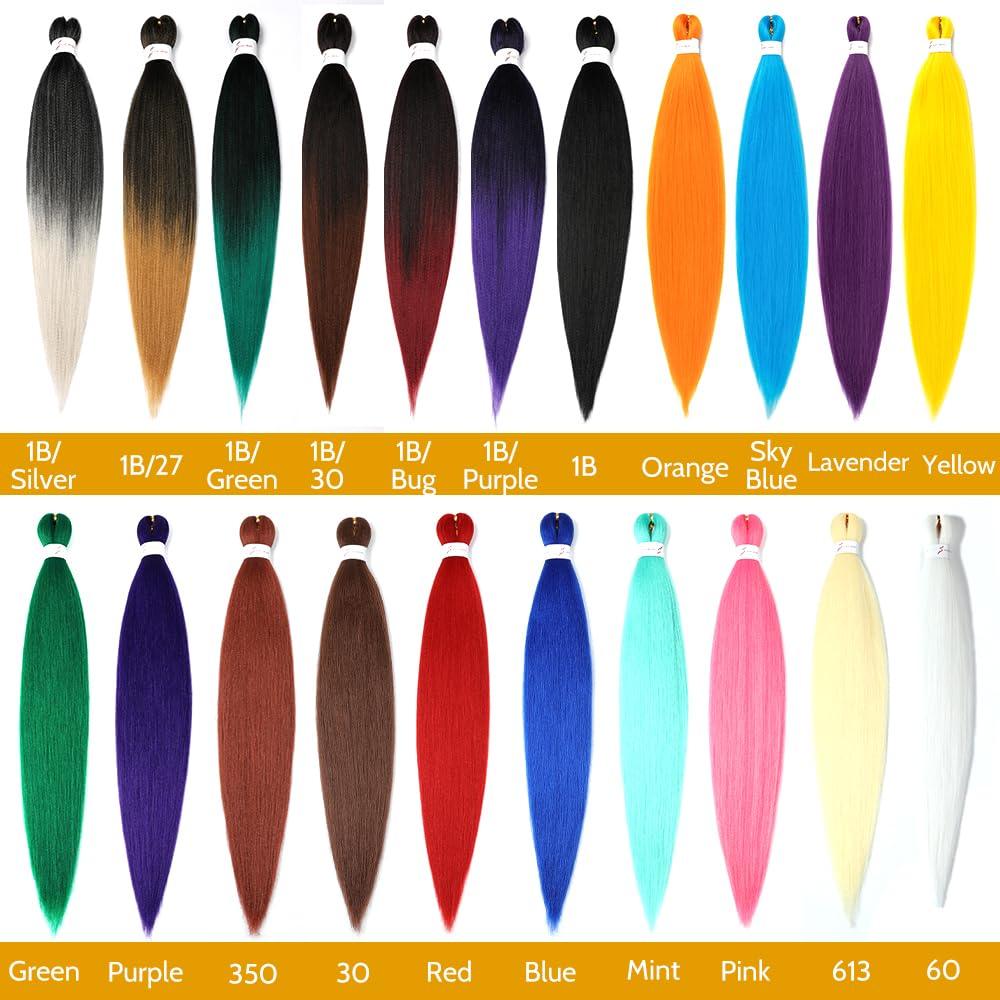 imageBraiding Hair Pre Stretched 24 inch 8 Packs Natural Black Easy Braid Synthetic Professional Soft Yaki TextureNo Itch Hot Water Setting Hair Extensions for Braids 24in1B1B