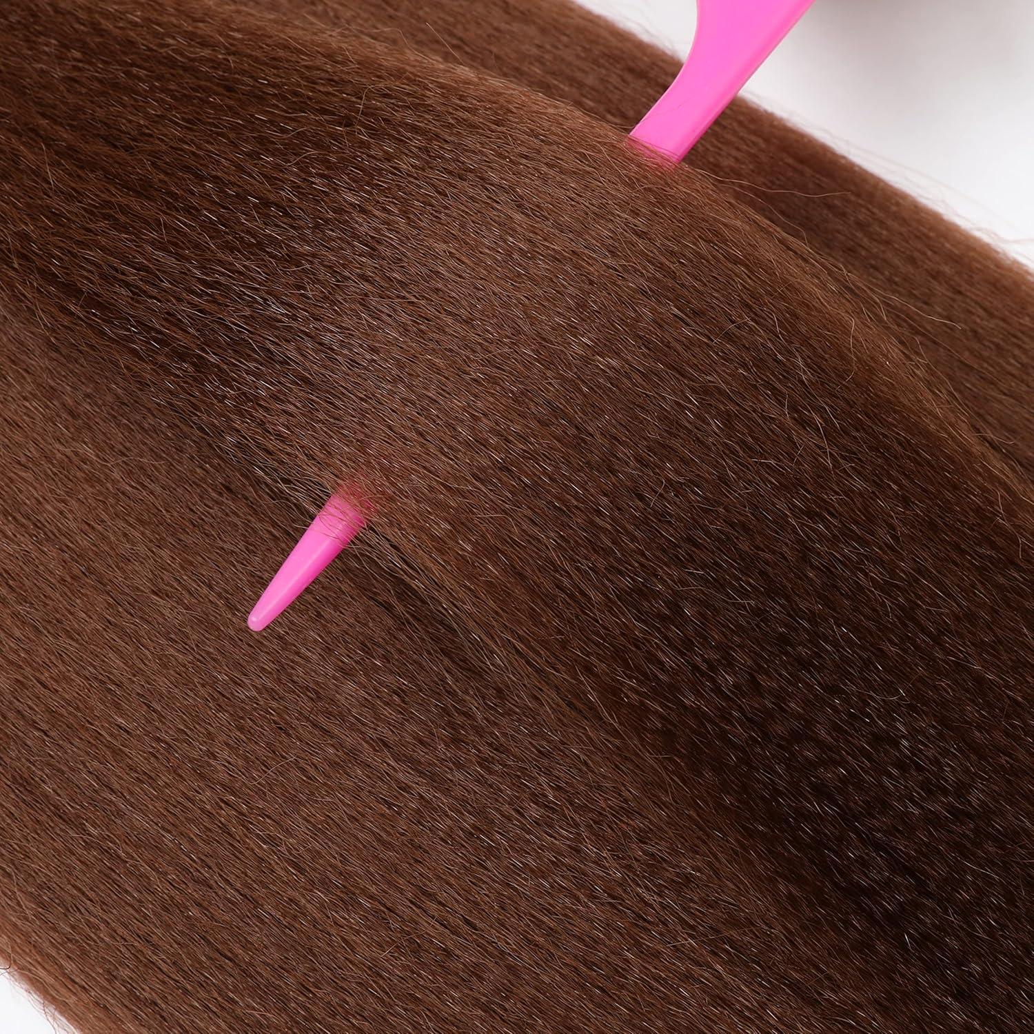 imageBraiding Hair Pre Stretched 24 inch 8 Packs Natural Black Easy Braid Synthetic Professional Soft Yaki TextureNo Itch Hot Water Setting Hair Extensions for Braids 24in1B30