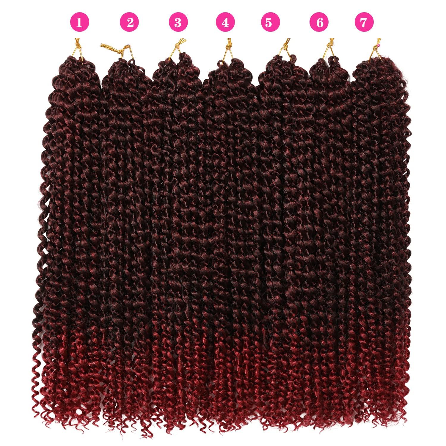 imageUbeleco Passion Twist Hair 18 Inch 6 Packs x22 strands pack132 Strands Full Head Water Wave Crochet Hair Long Curly Braiding Hair Spring Twist Braids Hair Extensions for Black Women1BBug