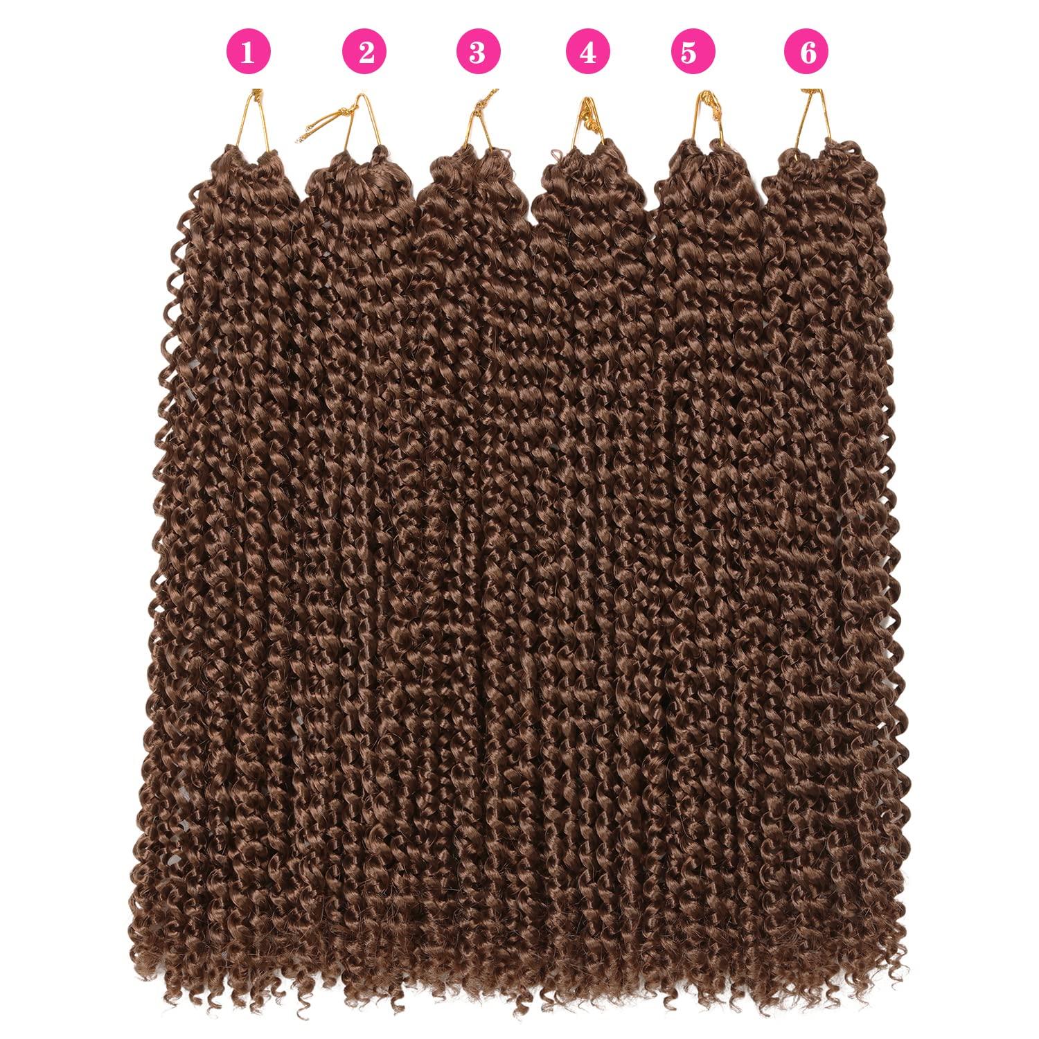imageUbeleco Passion Twist Hair 18 Inch 6 Packs x22 strands pack132 Strands Full Head Water Wave Crochet Hair Long Curly Braiding Hair Spring Twist Braids Hair Extensions for Black Women30