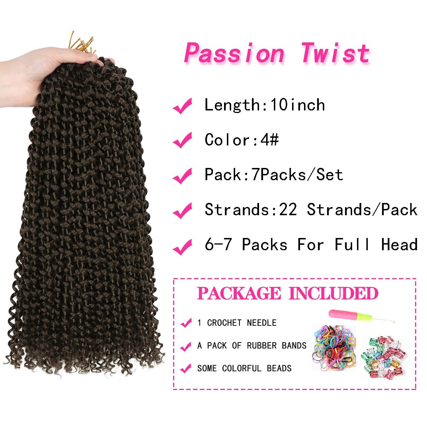 imageUbeleco Passion Twist Hair 18 Inch 6 Packs x22 strands pack132 Strands Full Head Water Wave Crochet Hair Long Curly Braiding Hair Spring Twist Braids Hair Extensions for Black Women4