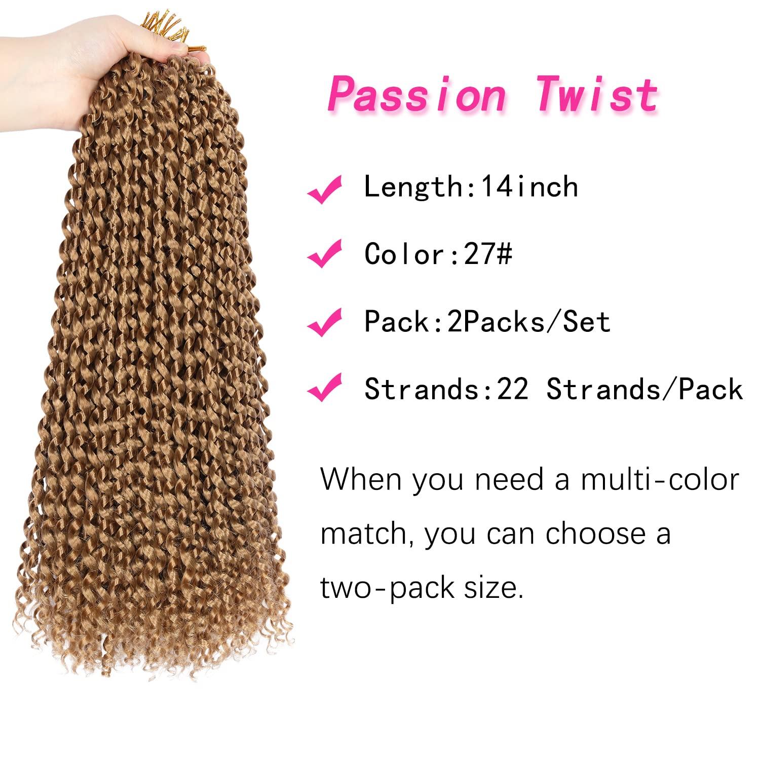 imageUbeleco Passion Twist Hair 18 Inch 6 Packs x22 strands pack132 Strands Full Head Water Wave Crochet Hair Long Curly Braiding Hair Spring Twist Braids Hair Extensions for Black Women27