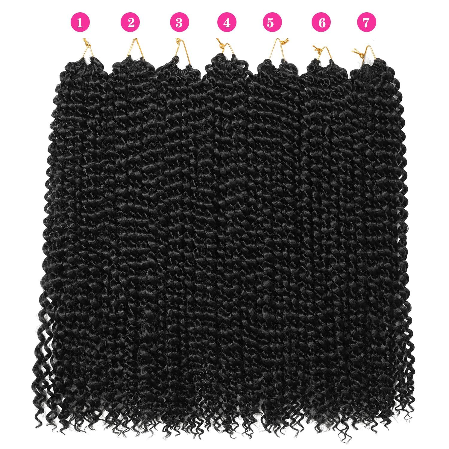 imageUbeleco Passion Twist Hair 18 Inch 6 Packs x22 strands pack132 Strands Full Head Water Wave Crochet Hair Long Curly Braiding Hair Spring Twist Braids Hair Extensions for Black Women1
