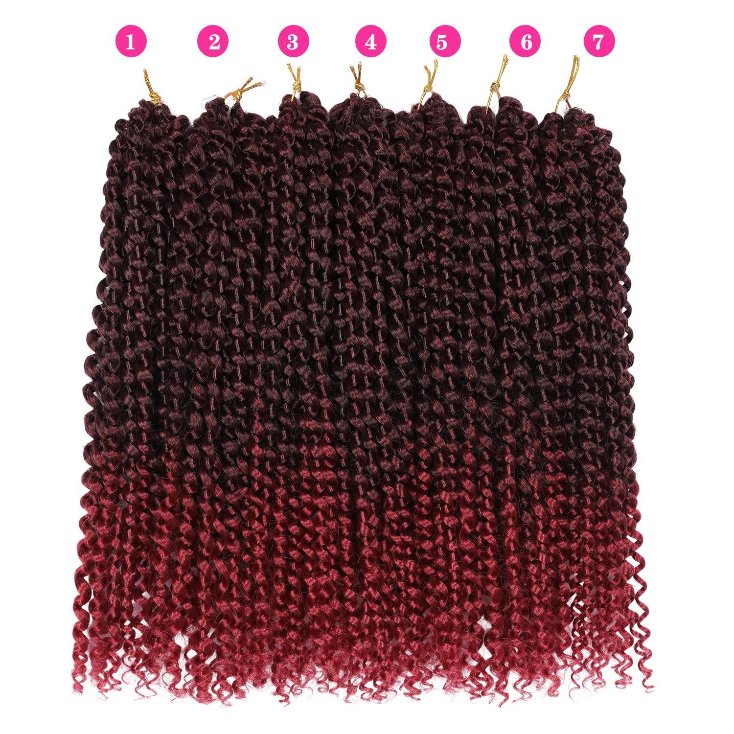 imageUbeleco Passion Twist Hair 18 Inch 6 Packs x22 strands pack132 Strands Full Head Water Wave Crochet Hair Long Curly Braiding Hair Spring Twist Braids Hair Extensions for Black Women1BBug