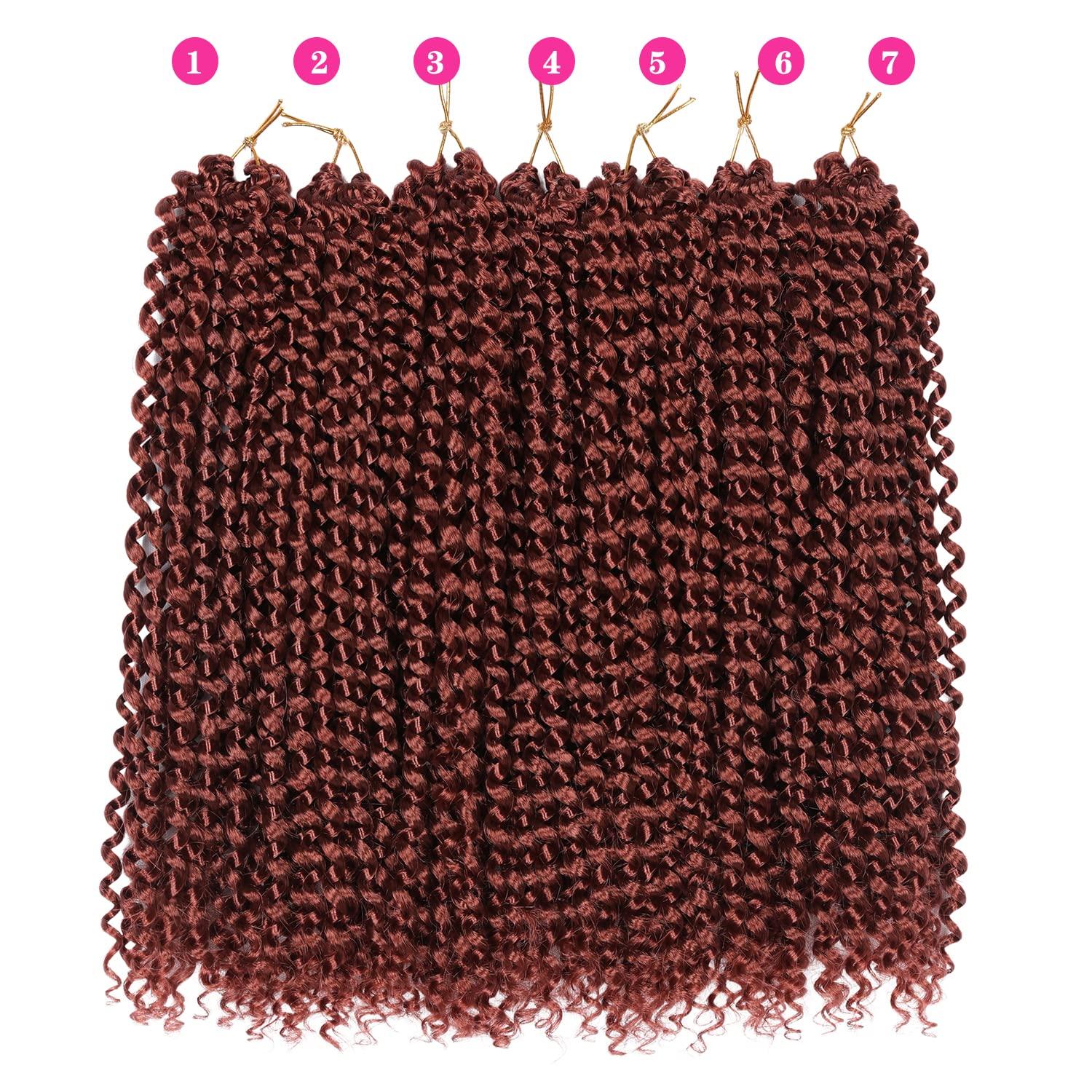 imageUbeleco Passion Twist Hair 18 Inch 6 Packs x22 strands pack132 Strands Full Head Water Wave Crochet Hair Long Curly Braiding Hair Spring Twist Braids Hair Extensions for Black Women350
