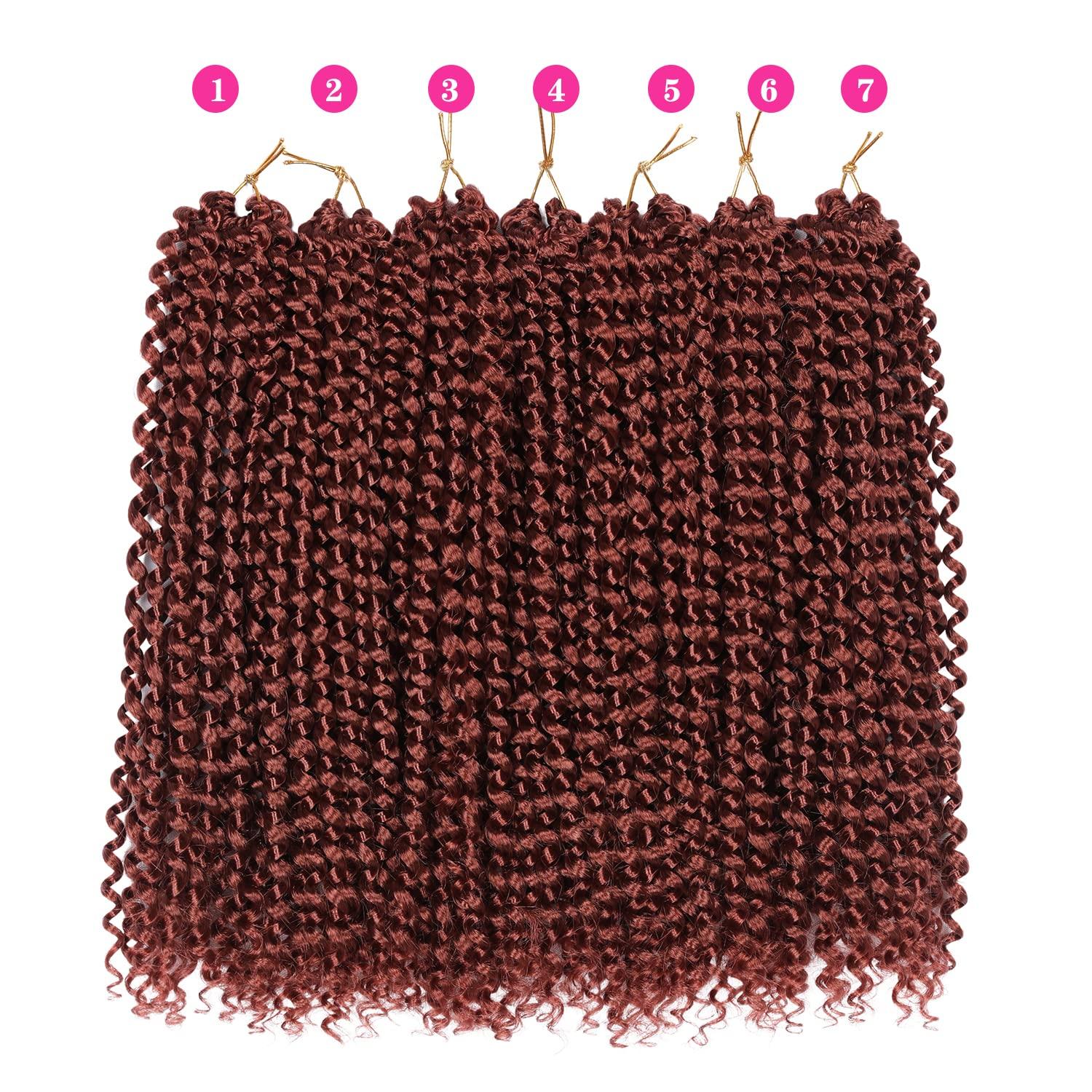 imageUbeleco Passion Twist Hair 18 Inch 6 Packs x22 strands pack132 Strands Full Head Water Wave Crochet Hair Long Curly Braiding Hair Spring Twist Braids Hair Extensions for Black Women350