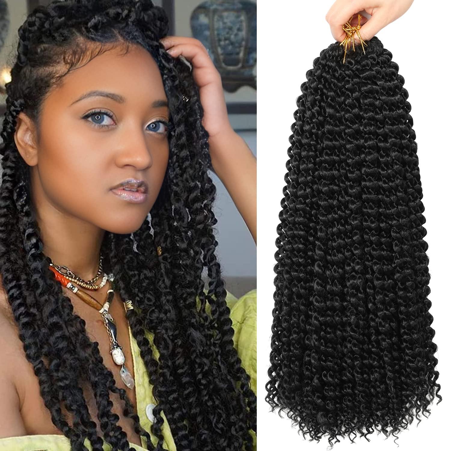 imageUbeleco Passion Twist Hair 18 Inch 6 Packs x22 strands pack132 Strands Full Head Water Wave Crochet Hair Long Curly Braiding Hair Spring Twist Braids Hair Extensions for Black Women1