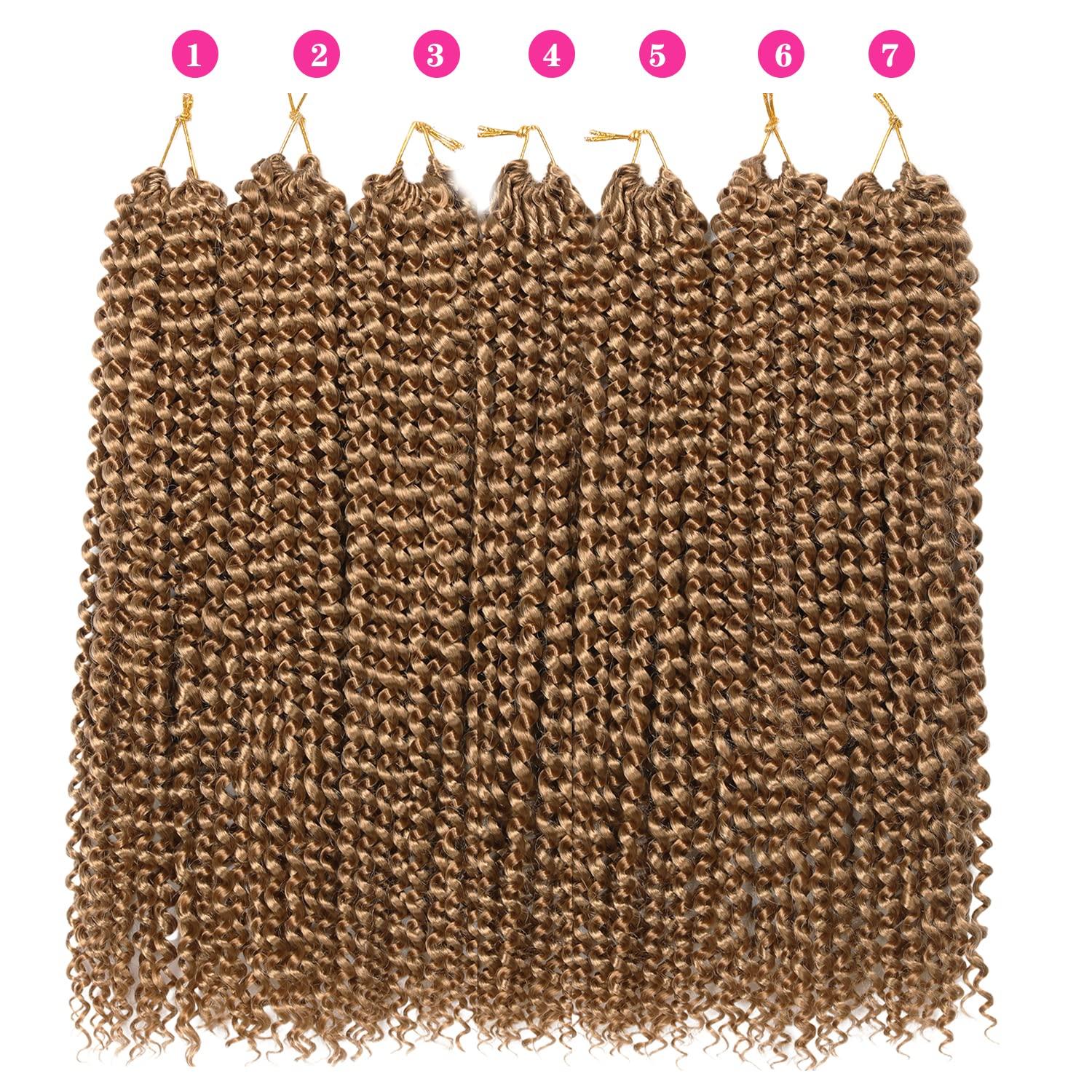 imageUbeleco Passion Twist Hair 18 Inch 6 Packs x22 strands pack132 Strands Full Head Water Wave Crochet Hair Long Curly Braiding Hair Spring Twist Braids Hair Extensions for Black Women27