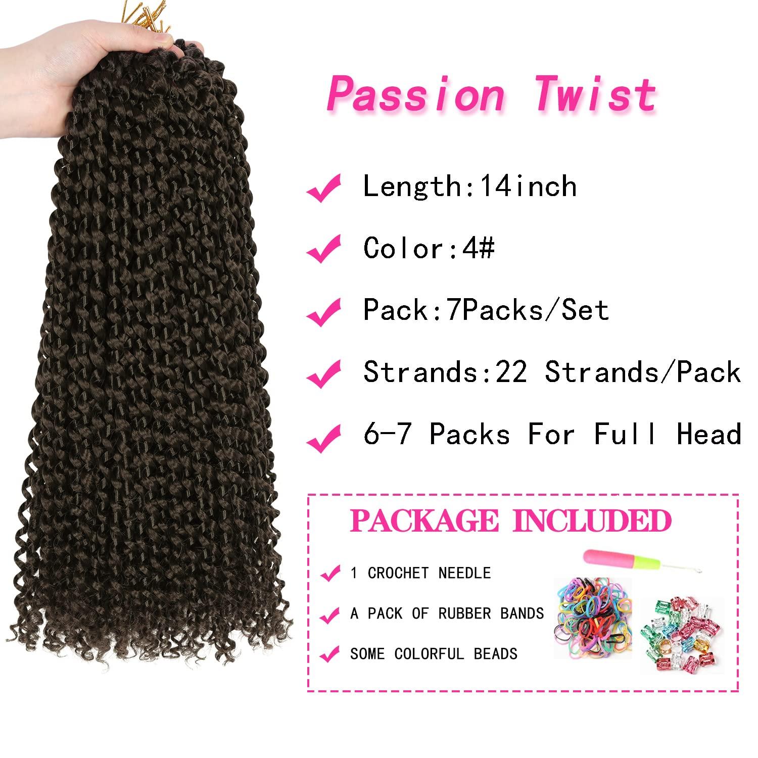 imageUbeleco Passion Twist Hair 18 Inch 6 Packs x22 strands pack132 Strands Full Head Water Wave Crochet Hair Long Curly Braiding Hair Spring Twist Braids Hair Extensions for Black Women4