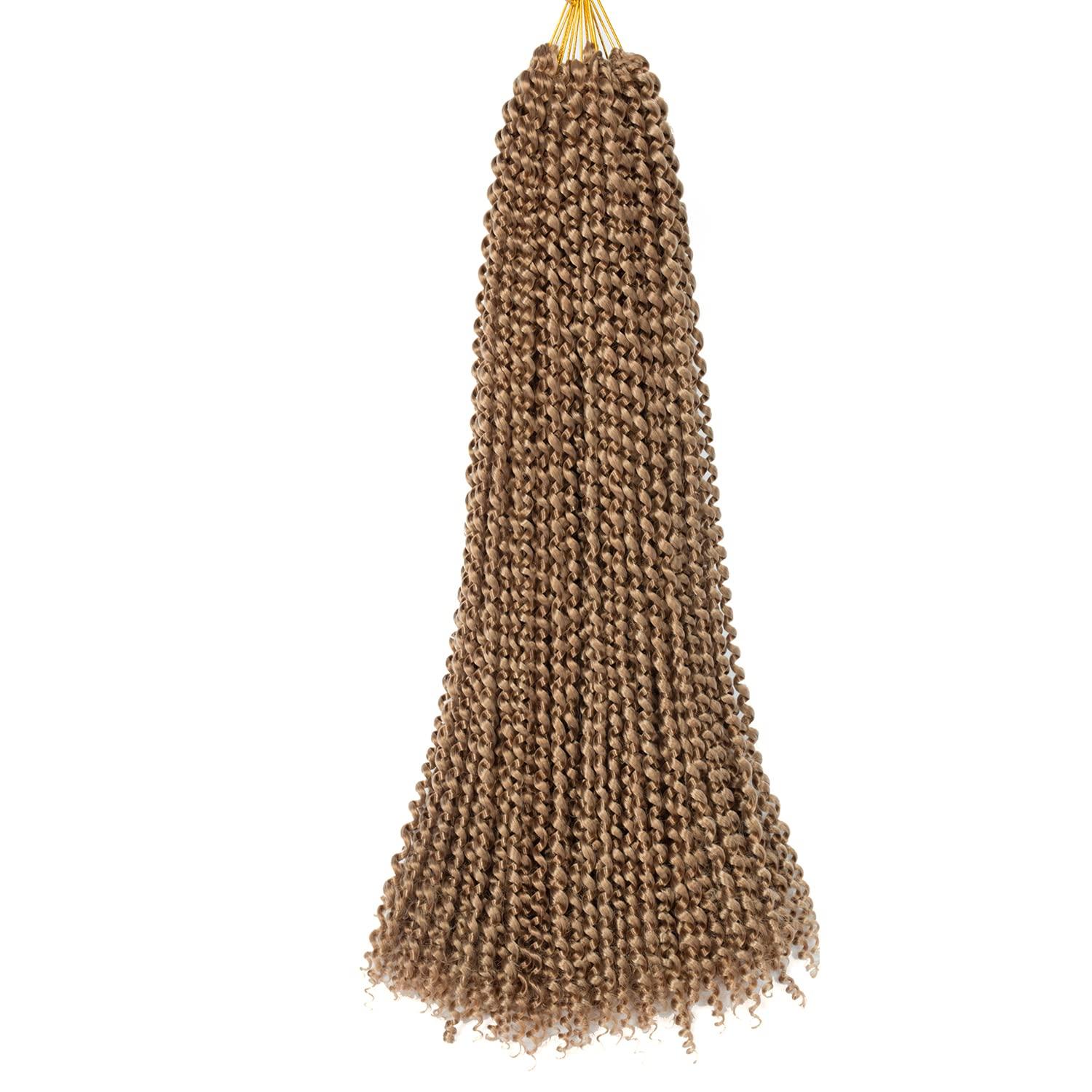 imageUbeleco Passion Twist Hair 18 Inch 6 Packs x22 strands pack132 Strands Full Head Water Wave Crochet Hair Long Curly Braiding Hair Spring Twist Braids Hair Extensions for Black Women27
