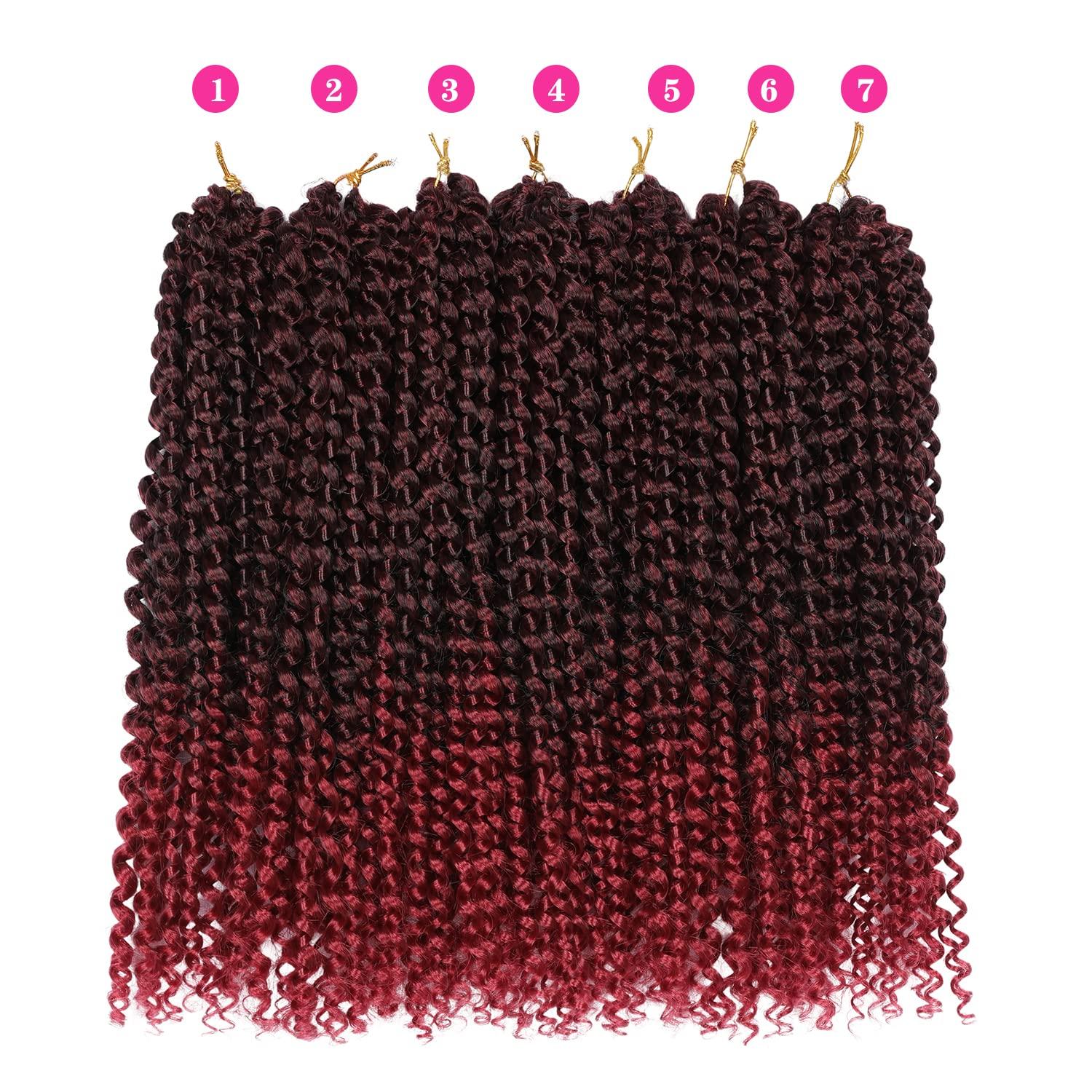 imageUbeleco Passion Twist Hair 18 Inch 6 Packs x22 strands pack132 Strands Full Head Water Wave Crochet Hair Long Curly Braiding Hair Spring Twist Braids Hair Extensions for Black Women1BBug