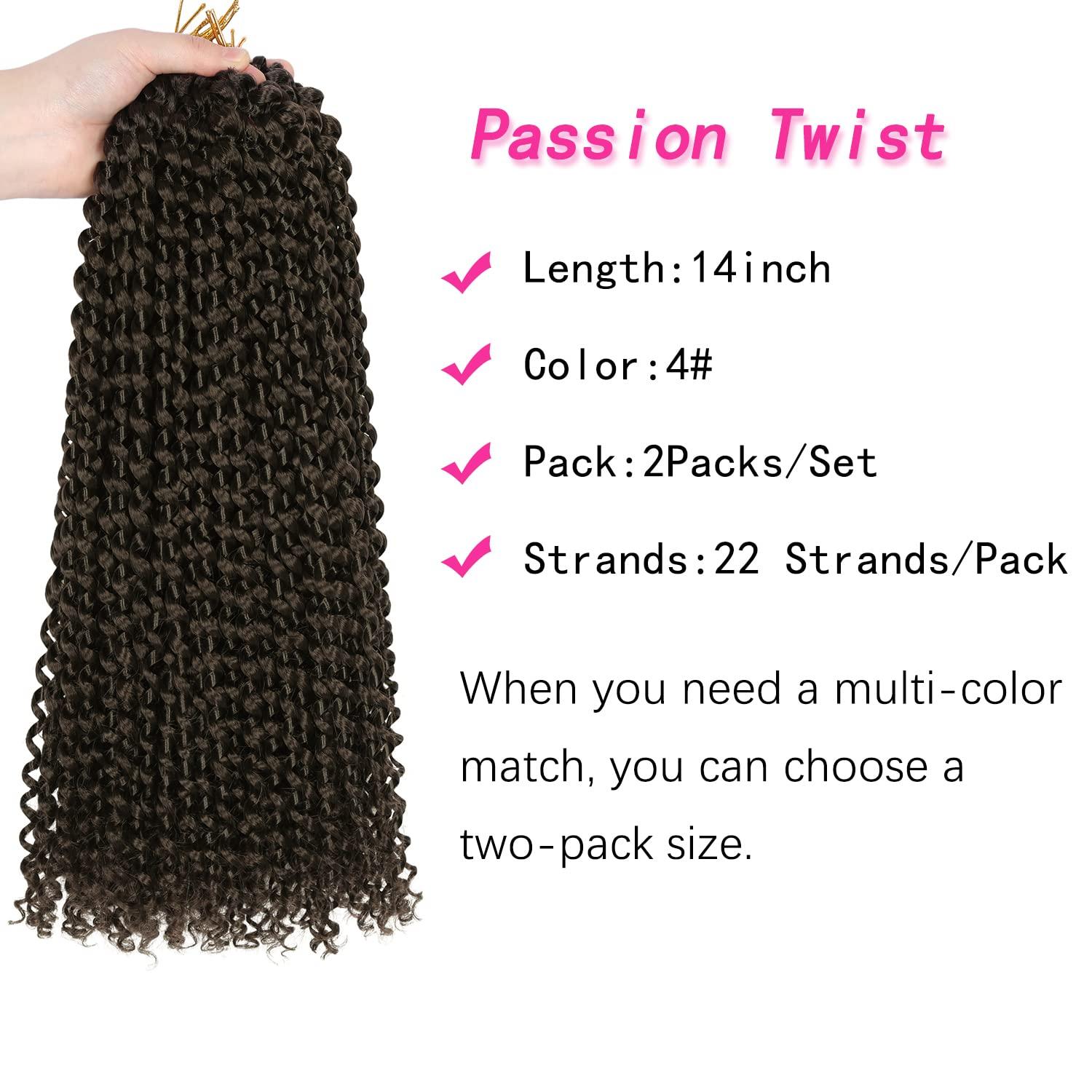 imageUbeleco Passion Twist Hair 18 Inch 6 Packs x22 strands pack132 Strands Full Head Water Wave Crochet Hair Long Curly Braiding Hair Spring Twist Braids Hair Extensions for Black Women4