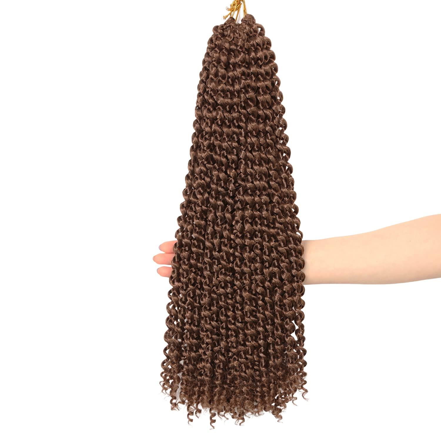 imageUbeleco Passion Twist Hair 18 Inch 6 Packs x22 strands pack132 Strands Full Head Water Wave Crochet Hair Long Curly Braiding Hair Spring Twist Braids Hair Extensions for Black Women30