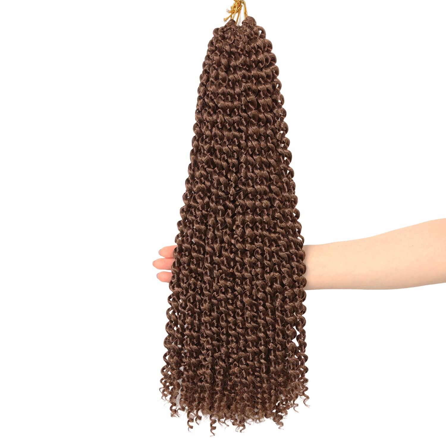imageUbeleco Passion Twist Hair 18 Inch 6 Packs x22 strands pack132 Strands Full Head Water Wave Crochet Hair Long Curly Braiding Hair Spring Twist Braids Hair Extensions for Black Women30