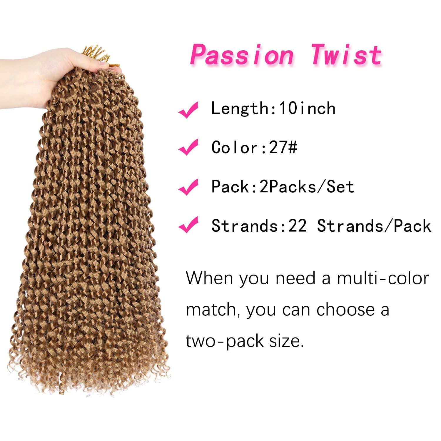 imageUbeleco Passion Twist Hair 18 Inch 6 Packs x22 strands pack132 Strands Full Head Water Wave Crochet Hair Long Curly Braiding Hair Spring Twist Braids Hair Extensions for Black Women27