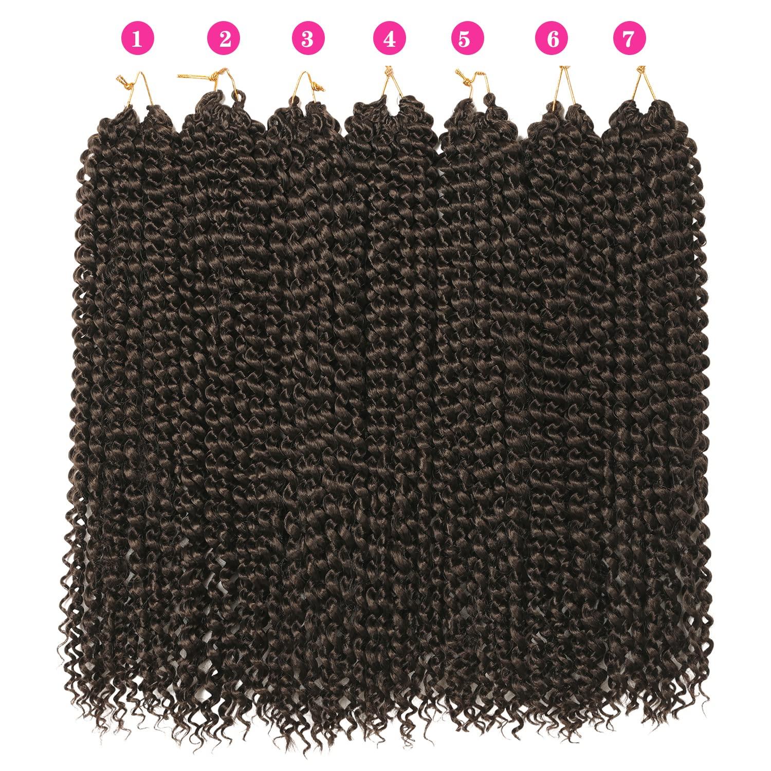 imageUbeleco Passion Twist Hair 18 Inch 6 Packs x22 strands pack132 Strands Full Head Water Wave Crochet Hair Long Curly Braiding Hair Spring Twist Braids Hair Extensions for Black Women4