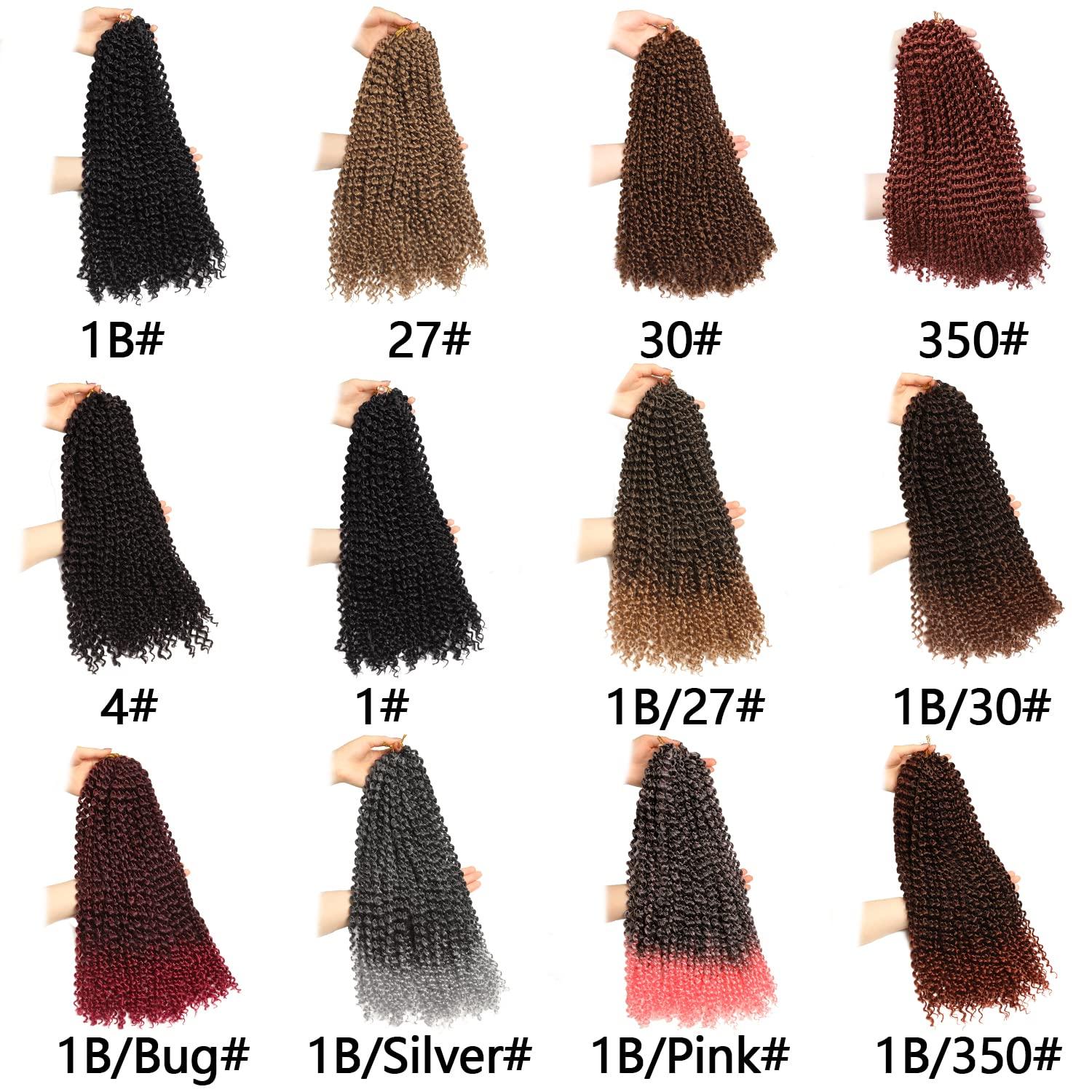 imageUbeleco Passion Twist Hair 18 Inch 6 Packs x22 strands pack132 Strands Full Head Water Wave Crochet Hair Long Curly Braiding Hair Spring Twist Braids Hair Extensions for Black Women350