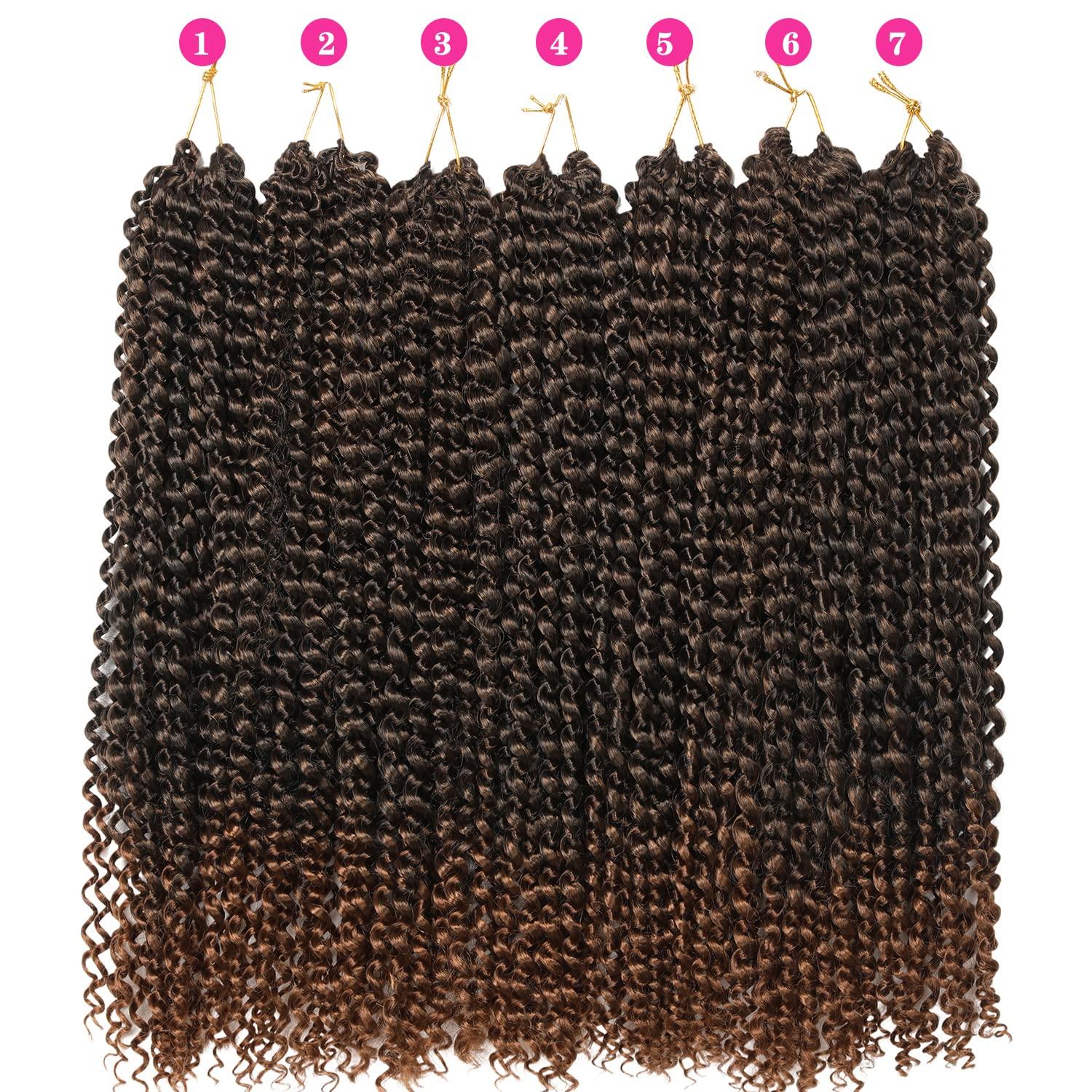 imageUbeleco Passion Twist Hair 18 Inch 6 Packs x22 strands pack132 Strands Full Head Water Wave Crochet Hair Long Curly Braiding Hair Spring Twist Braids Hair Extensions for Black Women1B30
