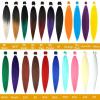 Braiding Hair Pre Stretched 24 inch 3 Packs Professional Yaki Synthetic Hot Water Easy To Install Hair for Braiding (60#)