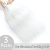 Braiding Hair Pre Stretched 24 inch 3 Packs Professional Yaki Synthetic Hot Water Easy To Install Hair for Braiding (60#)