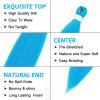 Braiding Hair Pre Stretched 24 inch 3 Packs Professional Yaki Synthetic Hot Water Easy To Install Hair for Braiding (Sky Blue#)
