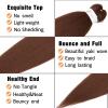 Braiding Hair Pre Stretched 24 inch 8 Packs Natural Black Easy Braid Synthetic Professional Soft Yaki Texture,No Itch, Hot Water Setting Hair Extensions for Braids (24in,1B#)(#30)