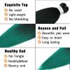 Braiding Hair Pre Stretched 24 inch 8 Packs Natural Black Easy Braid Synthetic Professional Soft Yaki Texture,No Itch, Hot Water Setting Hair Extensions for Braids (24in,1B#)(1B/Green)