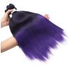 Braiding Hair Pre Stretched 24 inch 8 Packs Natural Black Easy Braid Synthetic Professional Soft Yaki Texture,No Itch, Hot Water Setting Hair Extensions for Braids (24in,1B#)(1B/Purple)