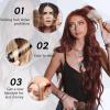 Ubeleco Black Wigs for Women Long Wavy Middle Part Lace Hair Hairline Replacement Wigs 26 Inch Synthetic Hair Heat Resistant Wig for Daily Party(Auburn Red)