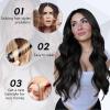 Ubeleco Black Wigs for Women Long Wavy Middle Part Lace Hair Hairline Replacement Wigs 26 Inch Synthetic Hair Heat Resistant Wig for Daily Party(Chocolate Brown)