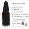 Ubeleco Passion Twist Hair 18 Inch 6 Packs x22 strands pack=132 Strands Full Head Water Wave Crochet Hair Long Curly Braiding Hair Spring Twist Braids Hair Extensions for Black Women(1#)