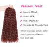 Ubeleco Passion Twist Hair 18 Inch 6 Packs x22 strands pack=132 Strands Full Head Water Wave Crochet Hair Long Curly Braiding Hair Spring Twist Braids Hair Extensions for Black Women(350#)