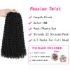 Ubeleco Passion Twist Hair 18 Inch 6 Packs x22 strands pack=132 Strands Full Head Water Wave Crochet Hair Long Curly Braiding Hair Spring Twist Braids Hair Extensions for Black Women(1B#)