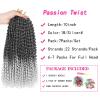 Ubeleco Passion Twist Hair 18 Inch 6 Packs x22 strands pack=132 Strands Full Head Water Wave Crochet Hair Long Curly Braiding Hair Spring Twist Braids Hair Extensions for Black Women(1B/Gray#)