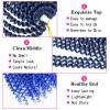 Ubeleco Passion Twist Hair 18 Inch 6 Packs x22 strands pack=132 Strands Full Head Water Wave Crochet Hair Long Curly Braiding Hair Spring Twist Braids Hair Extensions for Black Women(1B/Blue#)