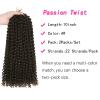 Ubeleco Passion Twist Hair 18 Inch 6 Packs x22 strands pack=132 Strands Full Head Water Wave Crochet Hair Long Curly Braiding Hair Spring Twist Braids Hair Extensions for Black Women(4#)