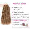 Ubeleco Passion Twist Hair 18 Inch 6 Packs x22 strands pack=132 Strands Full Head Water Wave Crochet Hair Long Curly Braiding Hair Spring Twist Braids Hair Extensions for Black Women(27#)