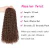 Ubeleco Passion Twist Hair 18 Inch 6 Packs x22 strands pack=132 Strands Full Head Water Wave Crochet Hair Long Curly Braiding Hair Spring Twist Braids Hair Extensions for Black Women(30#)