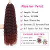 Ubeleco Passion Twist Hair 18 Inch 6 Packs x22 strands pack=132 Strands Full Head Water Wave Crochet Hair Long Curly Braiding Hair Spring Twist Braids Hair Extensions for Black Women(1B/350#)