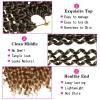 Ubeleco Passion Twist Hair 18 Inch 6 Packs x22 strands pack=132 Strands Full Head Water Wave Crochet Hair Long Curly Braiding Hair Spring Twist Braids Hair Extensions for Black Women(1B/27#)