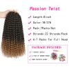 Ubeleco Passion Twist Hair 18 Inch 6 Packs x22 strands pack=132 Strands Full Head Water Wave Crochet Hair Long Curly Braiding Hair Spring Twist Braids Hair Extensions for Black Women(1B/27#)