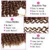 Ubeleco Passion Twist Hair 18 Inch 6 Packs x22 strands pack=132 Strands Full Head Water Wave Crochet Hair Long Curly Braiding Hair Spring Twist Braids Hair Extensions for Black Women(30#)