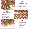 Ubeleco Passion Twist Hair 18 Inch 6 Packs x22 strands pack=132 Strands Full Head Water Wave Crochet Hair Long Curly Braiding Hair Spring Twist Braids Hair Extensions for Black Women(27#)