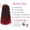 Ubeleco Passion Twist Hair 18 Inch 6 Packs x22 strands pack=132 Strands Full Head Water Wave Crochet Hair Long Curly Braiding Hair Spring Twist Braids Hair Extensions for Black Women(1B/Bug#)