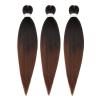 Braiding Hair Pre Stretched 24 inch 8 Packs Natural Black Easy Braid Synthetic Professional Soft Yaki Texture,No Itch, Hot Water Setting Hair Extensions for Braids (24in,1B#)(1B/30)