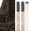 Silver Hair Tinsel 12Pcs Clip in Hair Tinsel Kit 20.5 Inch Fairy Hair Tinsel Kit Heat Resistant Silver Hair Accessories Glitter Hair Extensions for Christmas Halloween Cosplay Party(Champagne)