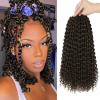 Ubeleco Passion Twist Hair 18 Inch 6 Packs x22 strands pack=132 Strands Full Head Water Wave Crochet Hair Long Curly Braiding Hair Spring Twist Braids Hair Extensions for Black Women(4#)