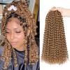 Ubeleco Passion Twist Hair 18 Inch 6 Packs x22 strands pack=132 Strands Full Head Water Wave Crochet Hair Long Curly Braiding Hair Spring Twist Braids Hair Extensions for Black Women(27#)