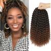 Ubeleco Passion Twist Hair 18 Inch 6 Packs x22 strands pack=132 Strands Full Head Water Wave Crochet Hair Long Curly Braiding Hair Spring Twist Braids Hair Extensions for Black Women(1B/30#)